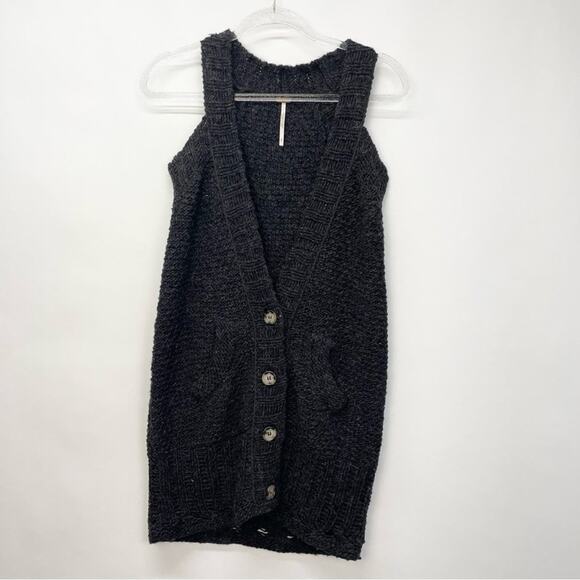 Free People Sweater Vest Size Small Wool Sleeveless - Picture 2 of 10